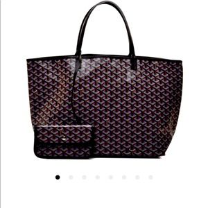 Goyard Goyardine St Louis Claire Voie Special Limited Edition in Black & Purple.